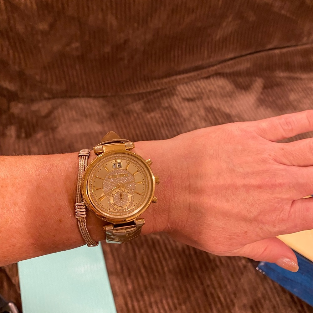 Michael Kors Gold Watch with Crystal Accents